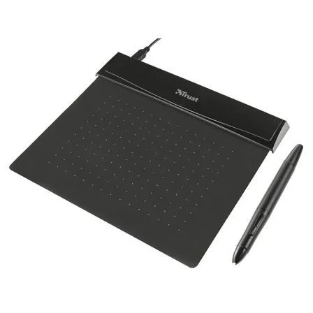 Trust Flex Design Tableta Digitalizadora 140x100mm con Lápiz Óptico Inalámbrico de 2 Botones